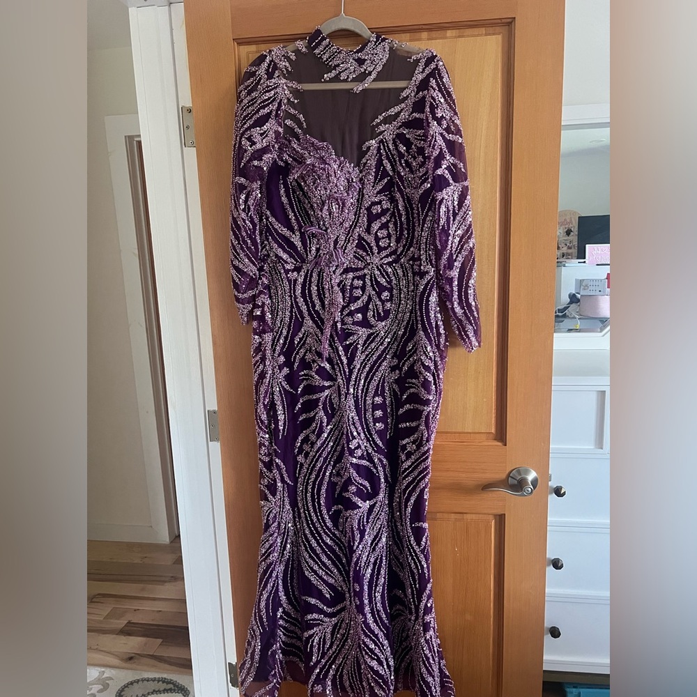 Elegant Purple Evening Gown